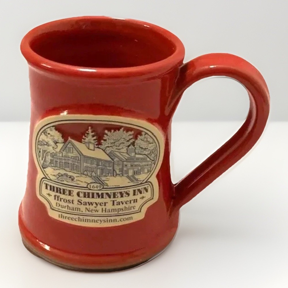 Deneen Pottery Mug Tavern New Hampshire USA 2011 Restaurant White Mountain Red